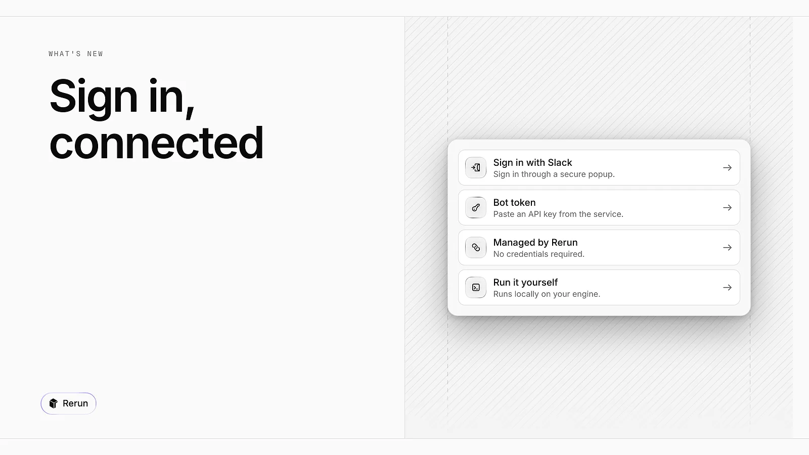 The ways to connect an app, with Sign in first