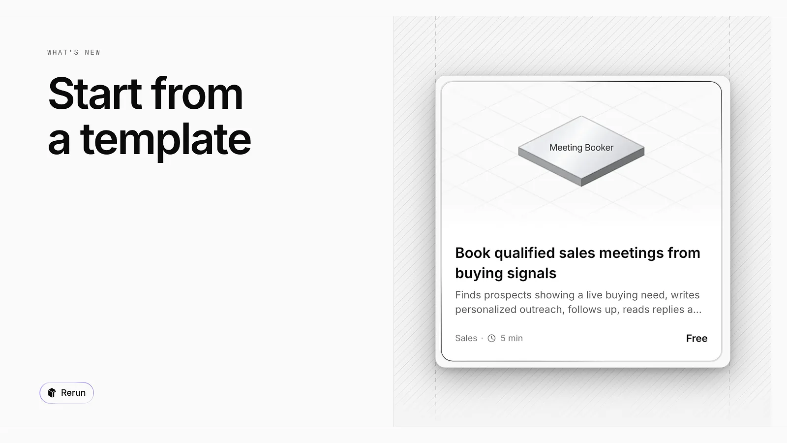 A template card from the library: Book qualified sales meetings from buying signals
