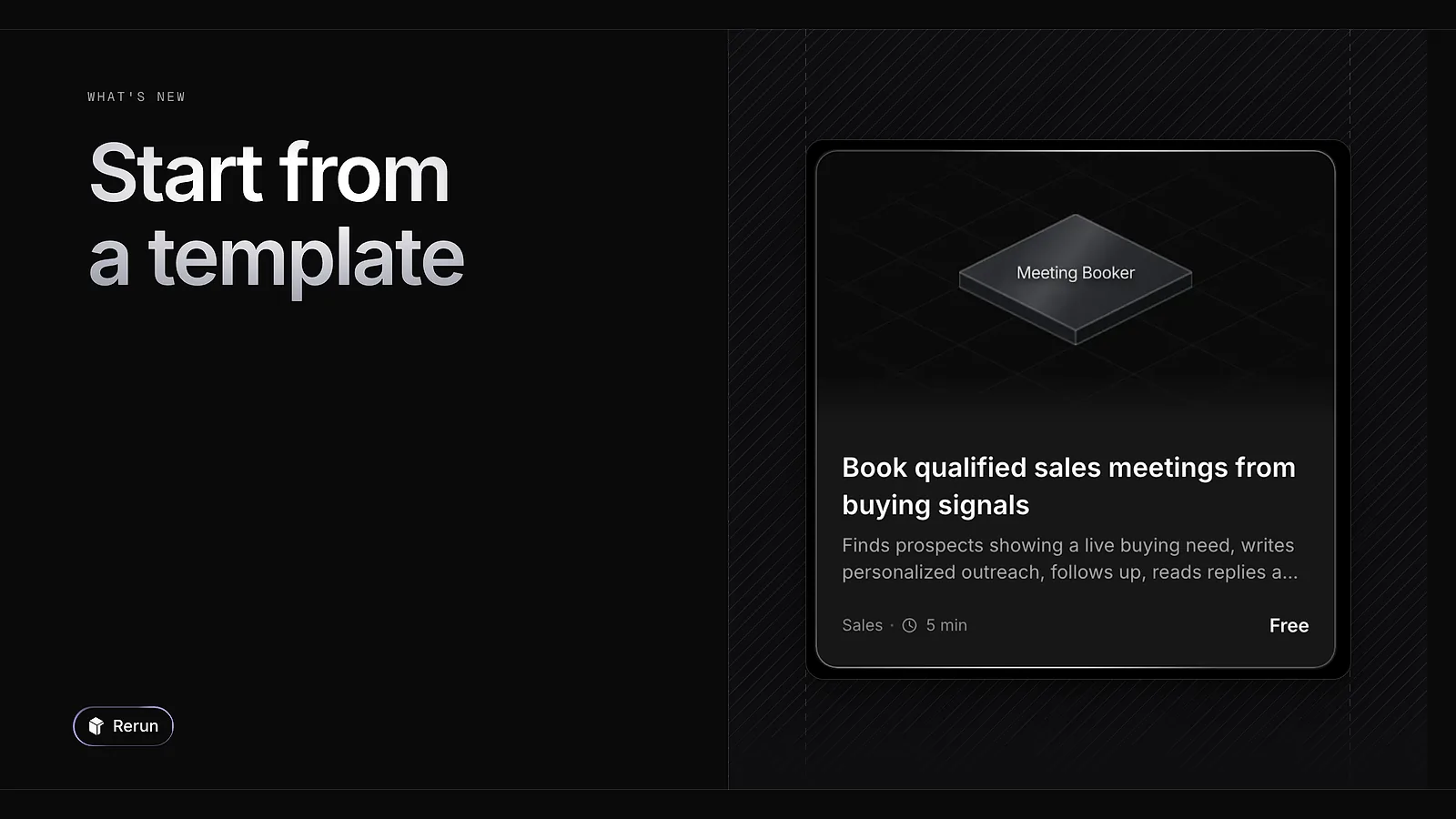 A template card from the library: Book qualified sales meetings from buying signals